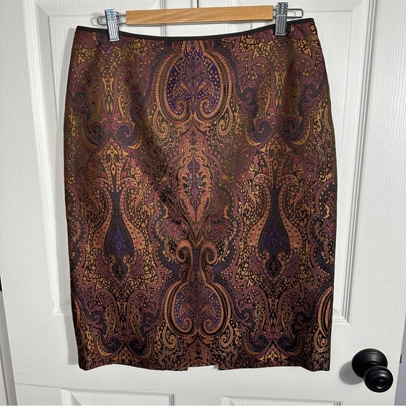 Linda Allard for Ellen Tracy 100% silk skirt, size 10, lined, office, evening - Picture 1 of 12